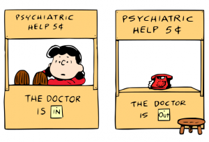 lucy peanuts psychiatrist